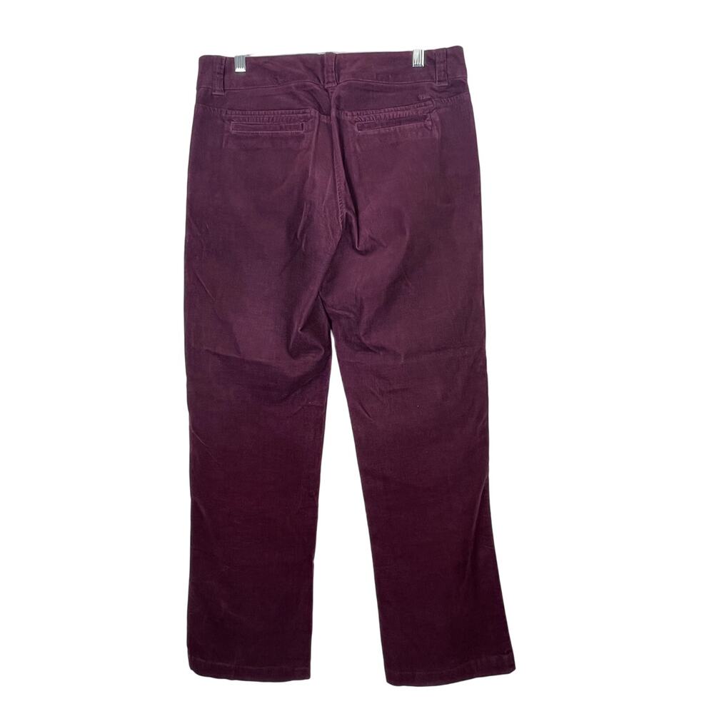Tommy Hilfiger Dark Burgundy Maroon Wide Leg Corduroy Low Waisted Pants Size 8 - Picture 4 of 9